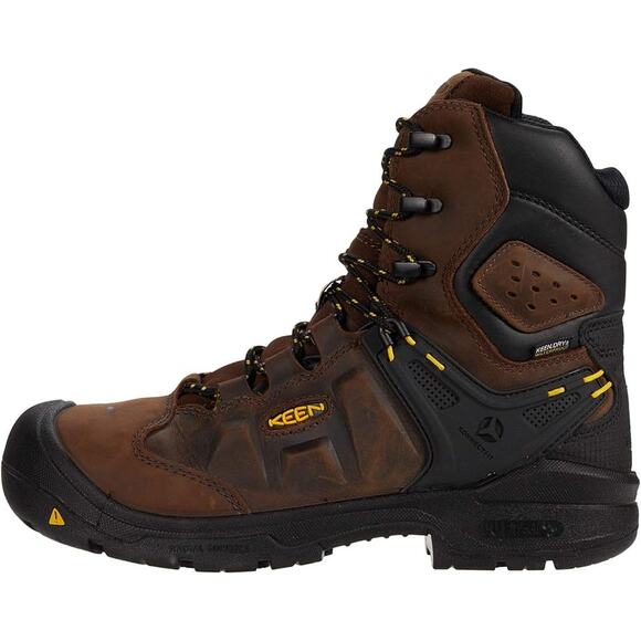KEEN Mens Utility Dover 8" Work Boot US 14 D EU 47.5 Brown WP Carbon Toe NIB - Picture 2 of 14